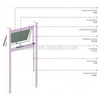 Top Hung Hand Operated Window Ventilate Sunshine room electric sash window opener